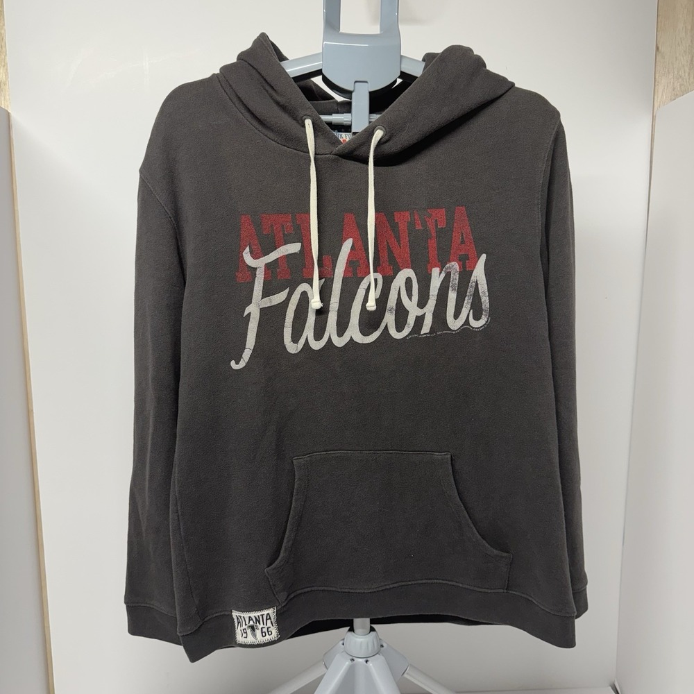 Atlanta Falcons Junk Food Hoodie Size Large Gray Pullover NFL